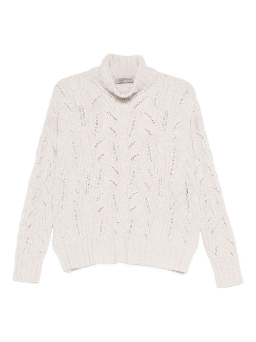 Dexterior Wool-Cashmere Blend Sweater With Cable Knit Pattern