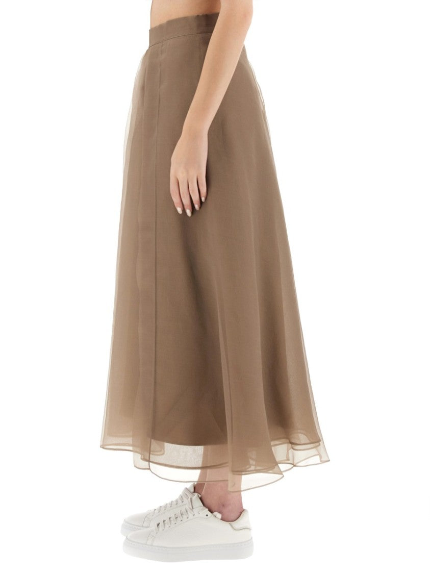 Brunello Cucinelli "Paneled Circle" Skirt