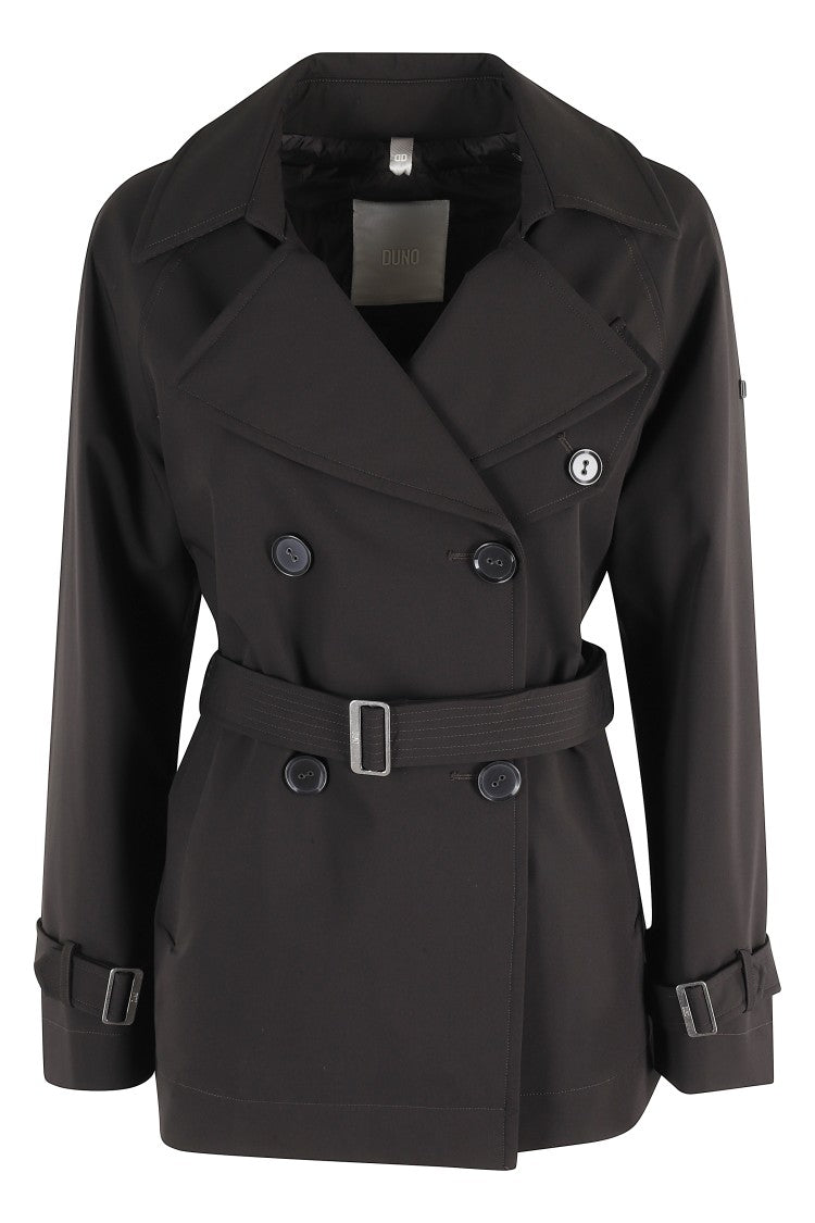Duno Double-Breasted Structured Jacket With Waist Belt