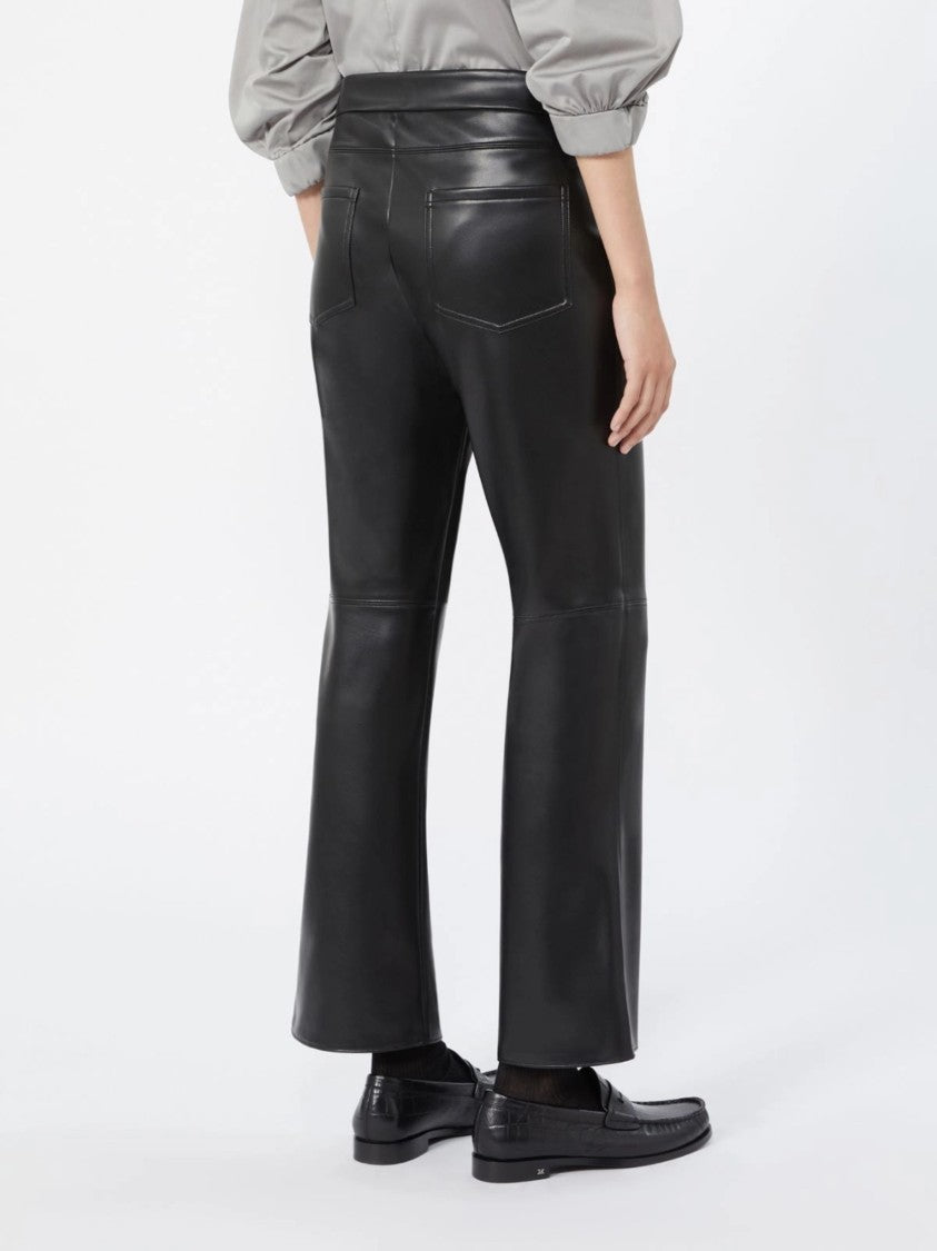 Max Mara Smmsublime Cropped Flare Polyurethane Pants