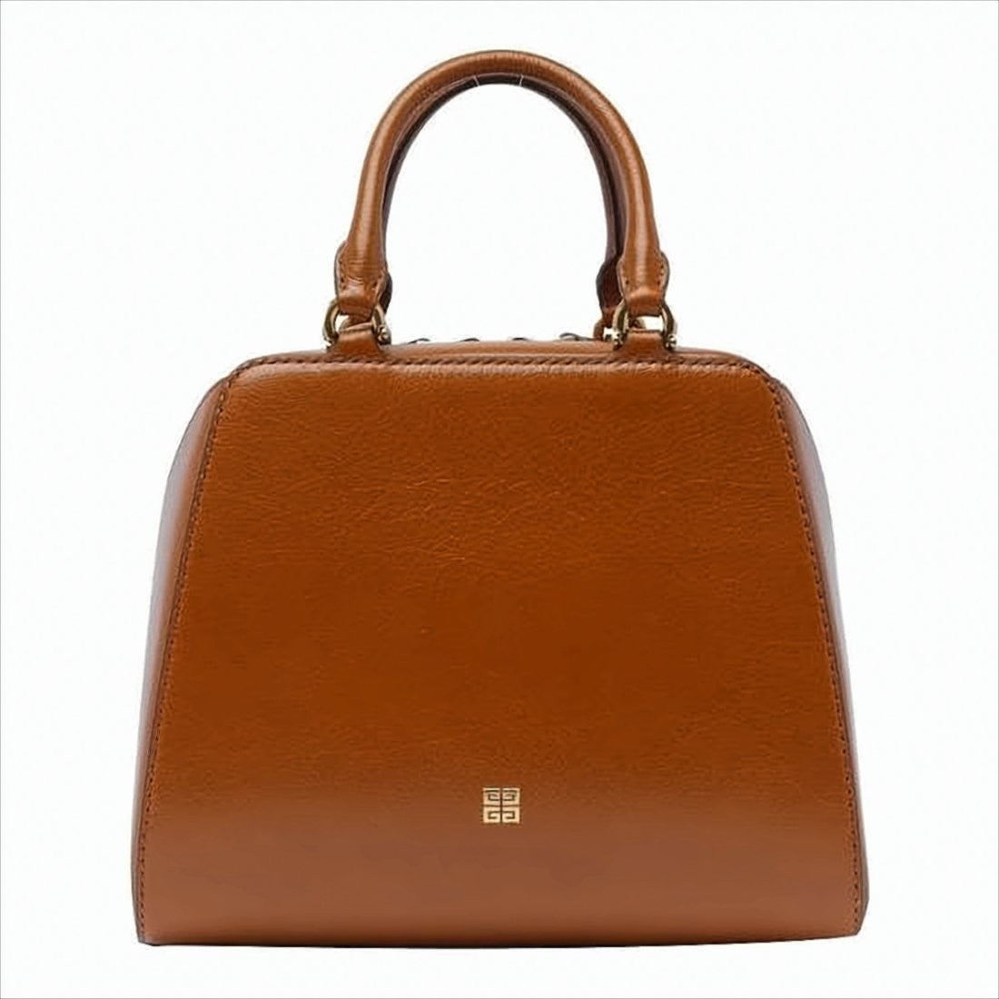 Givenchy Structured Brown Buffalo Leather Tote Bag With Polished Finish