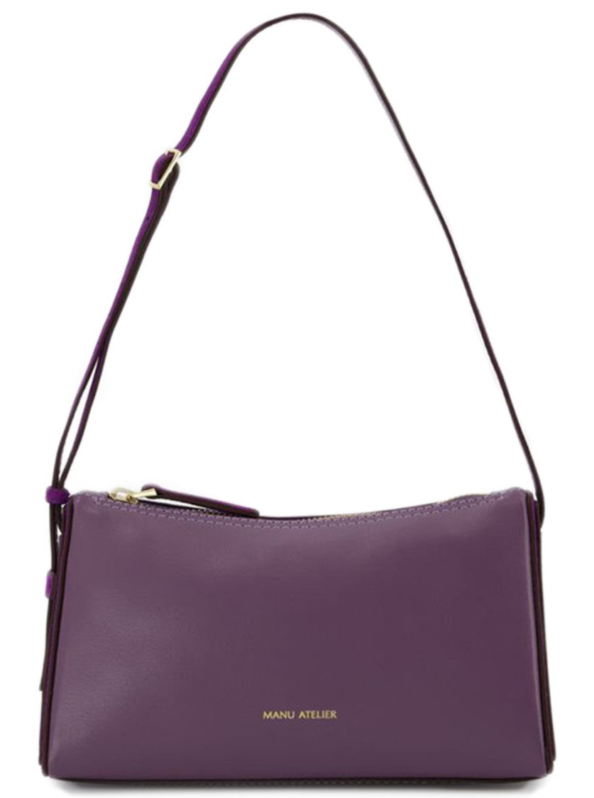 Manu Atelier Mini Prism Hobo Bag  - Steel/Purple - Leather