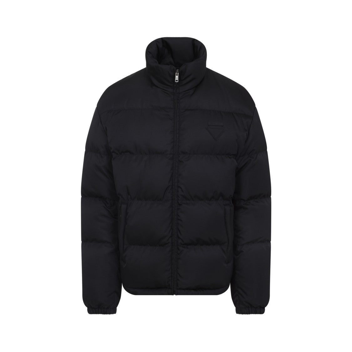 Prada Black Down Puffer Jacket With High Collar