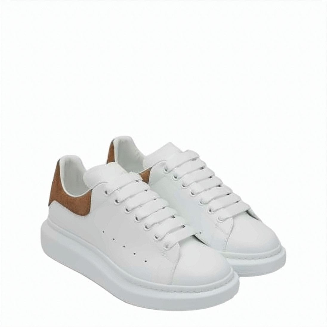 Alexander Mcqueen White Calf Leather Sneakers