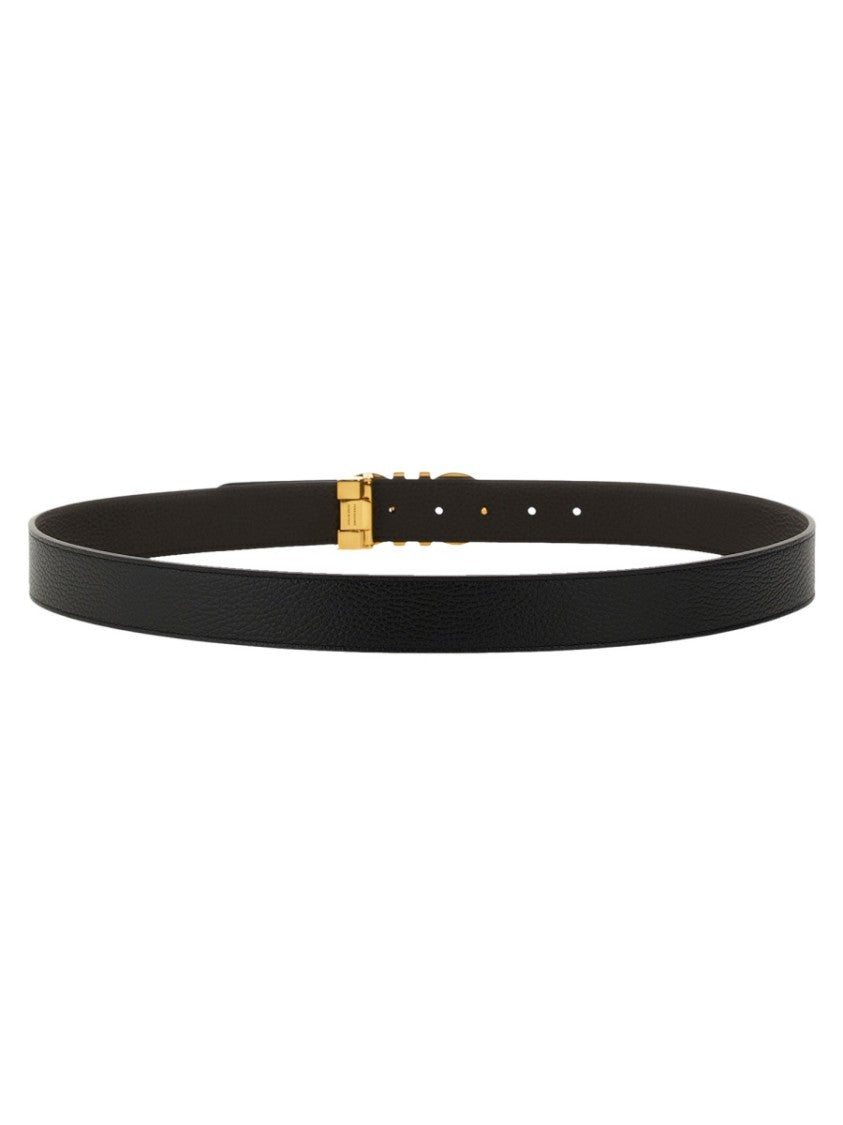 Ferragamo Gancini Belt With Textured Finish