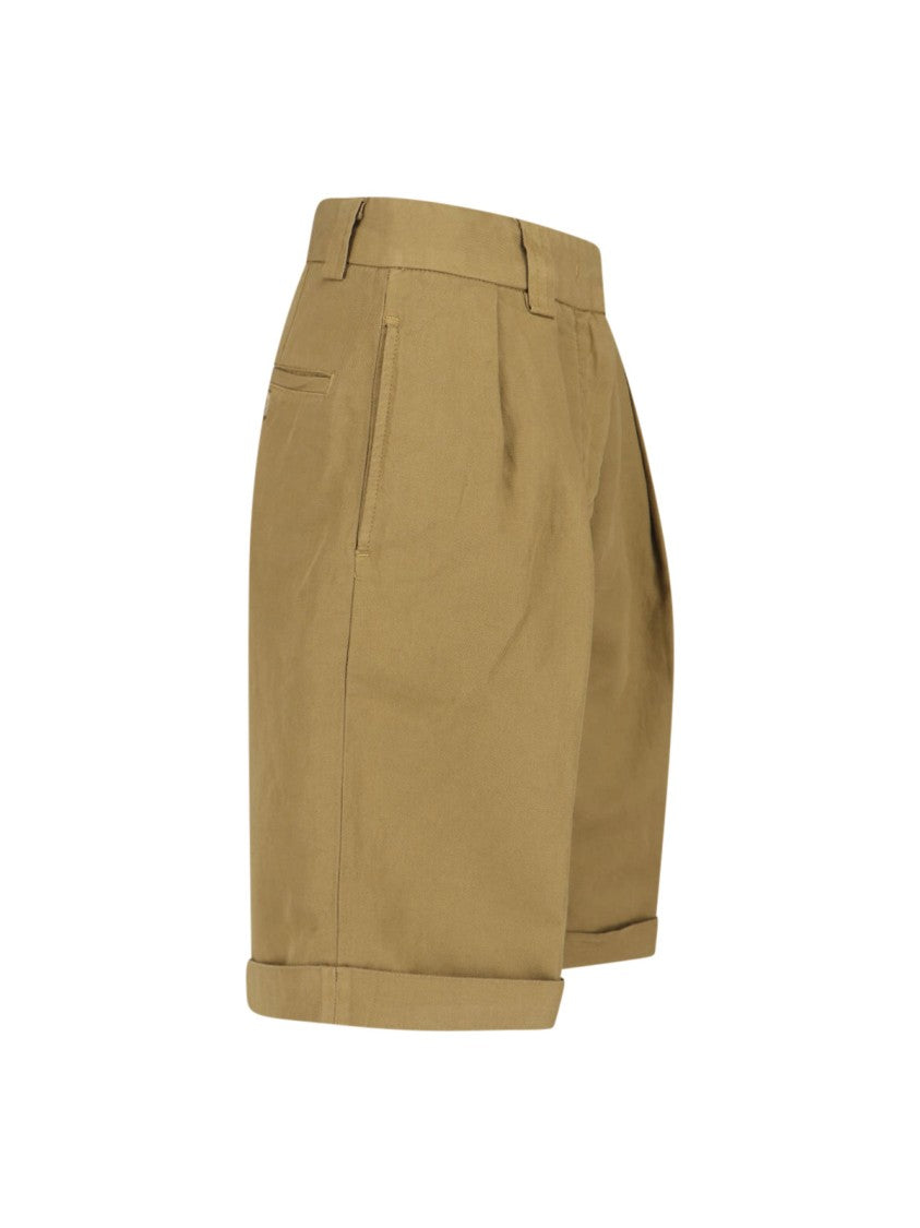Aspesi Beige Cotton Linen Shorts