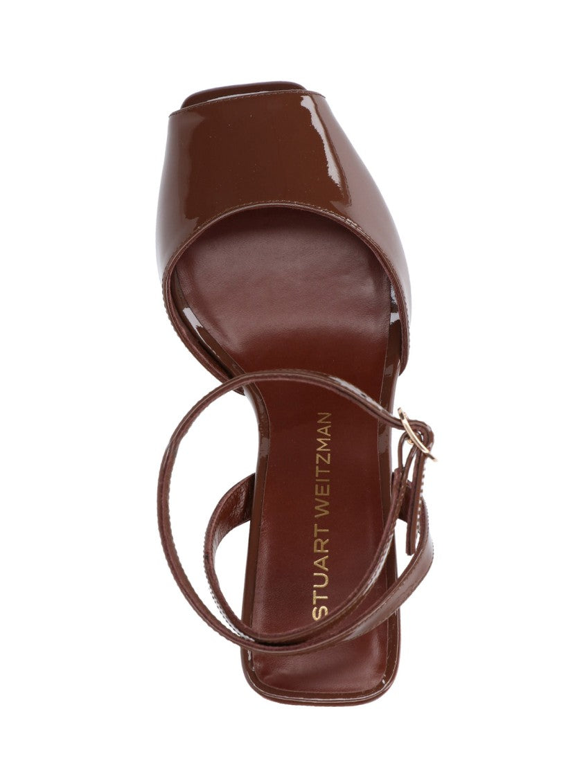 Stuart Weitzman Brown Val 85 Calfskin Sandals