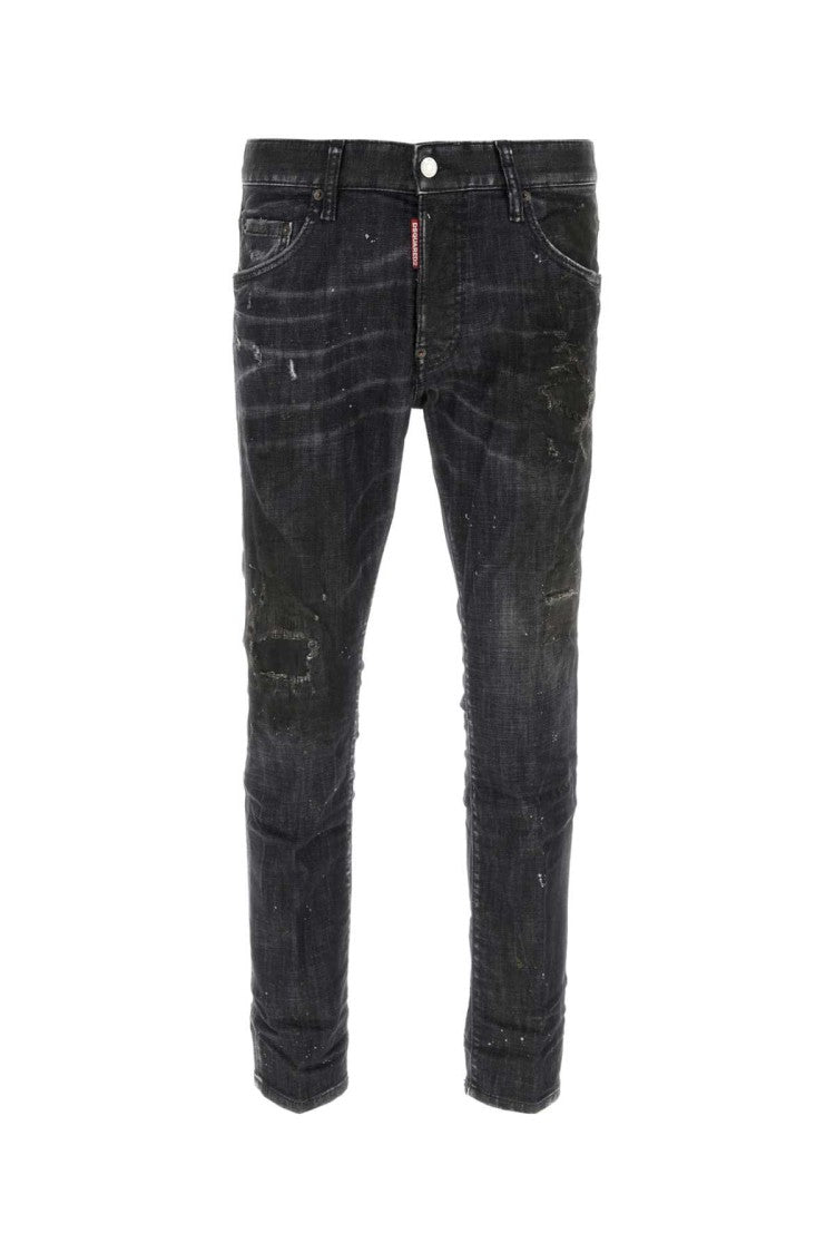 Dsquared2 Black Stretch Denim Skater Jeans