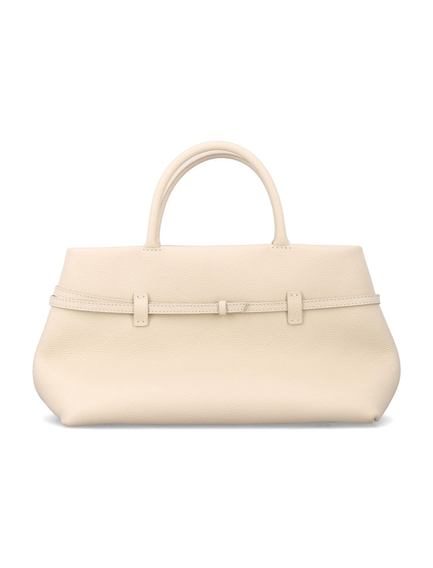 Manu Atelier Structured Handbag With Rounded Silhouette And Belt Detail