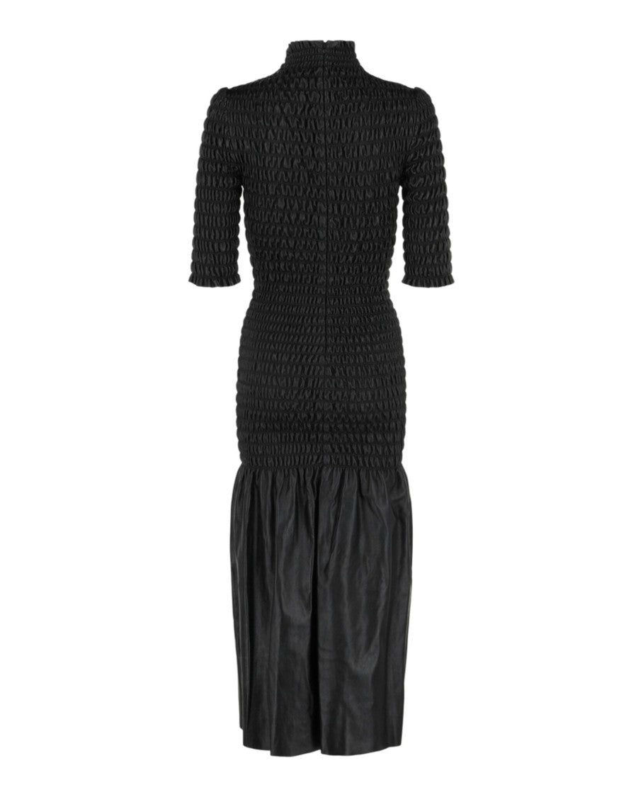 Givenchy - Women - Smocked Dress In Leather - Black