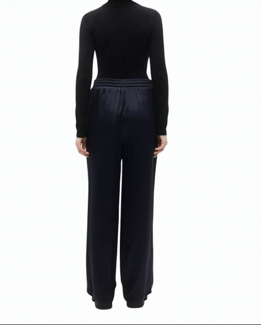 Boss Tavati Satin Drawstring Wide Leg Trousers