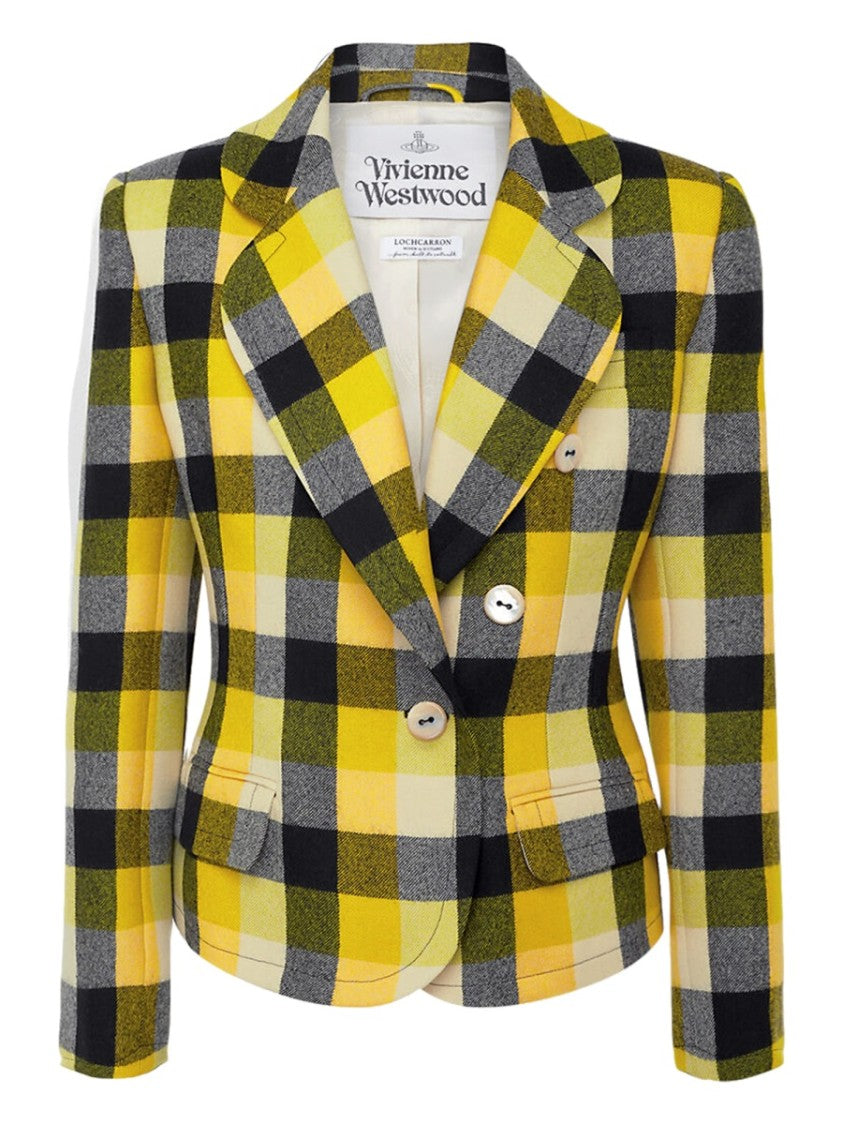 Vivienne Westwood Multicolor Virgin Wool Georgia Checkered Blazer