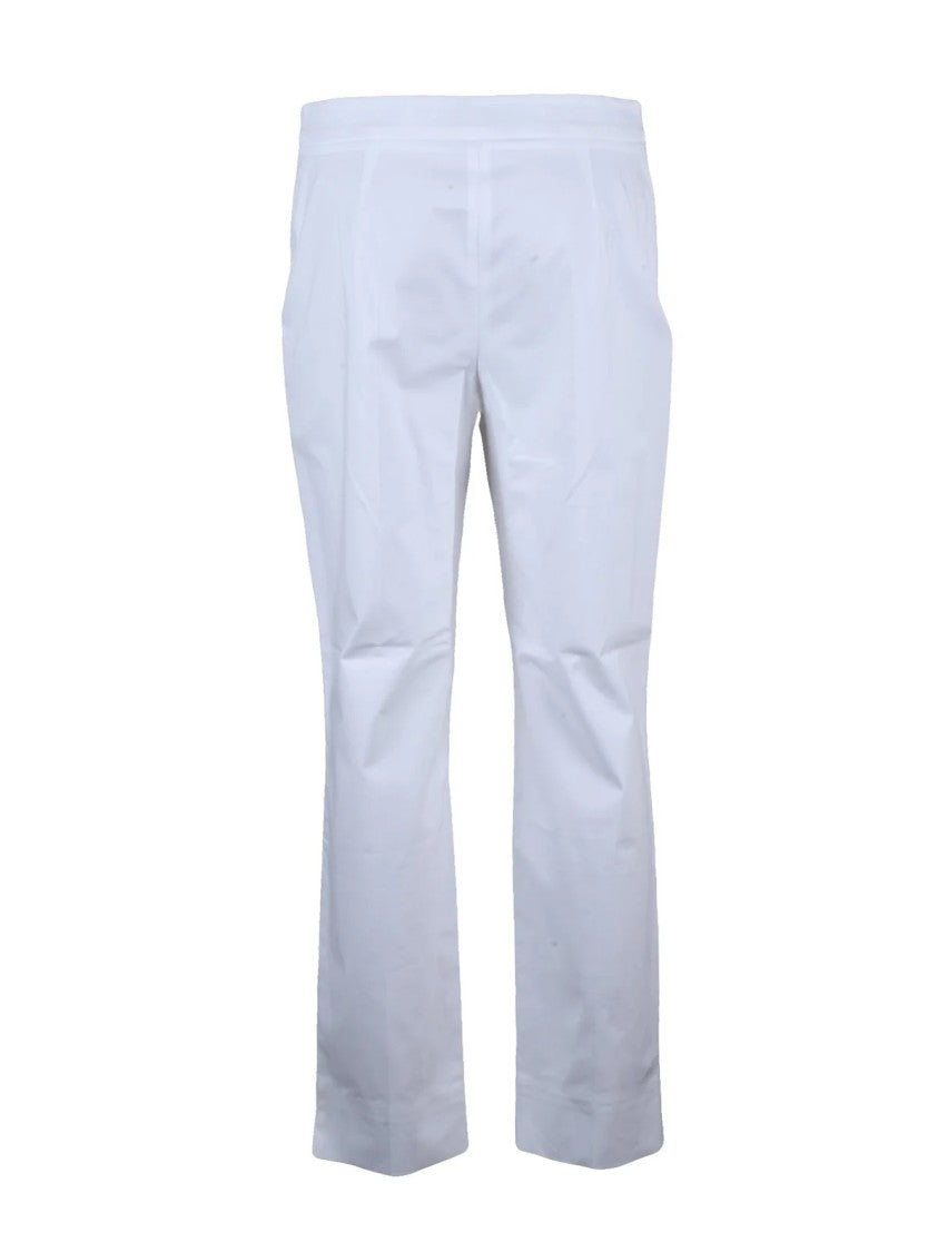 Eleventy Eleventy Trousers Cotton Lyocell Elastane - White