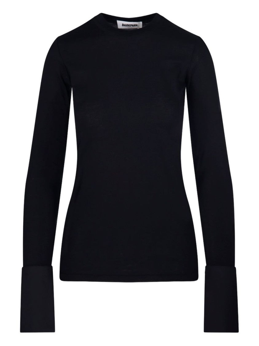Darkpark Refined Black Long-Sleeve Top With Wide Cuffs