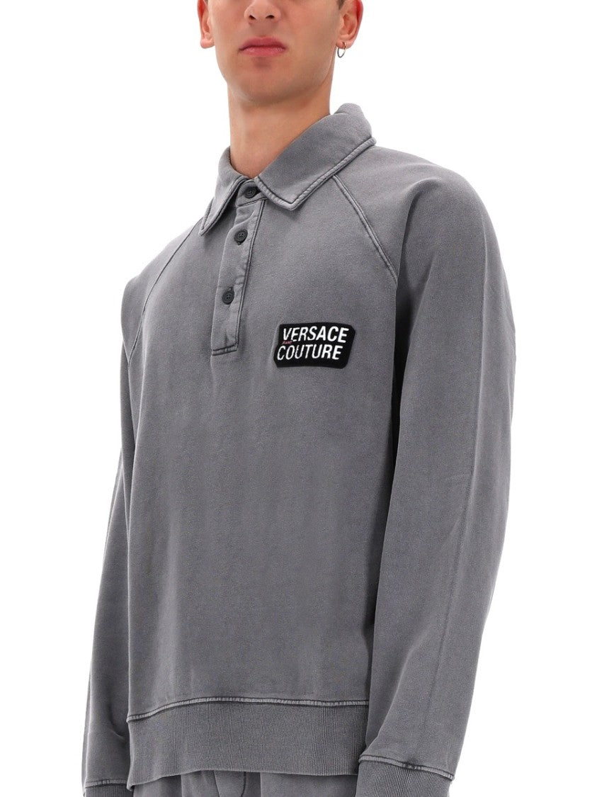 Versace Jeans Couture Grey Relaxed Logo Sweatshirt