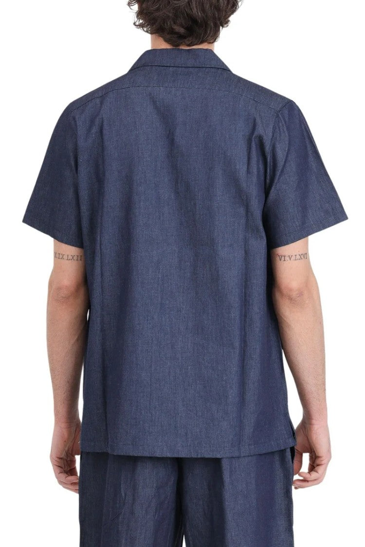 D. Rodriguez Blue Relaxed Cotton Shirt
