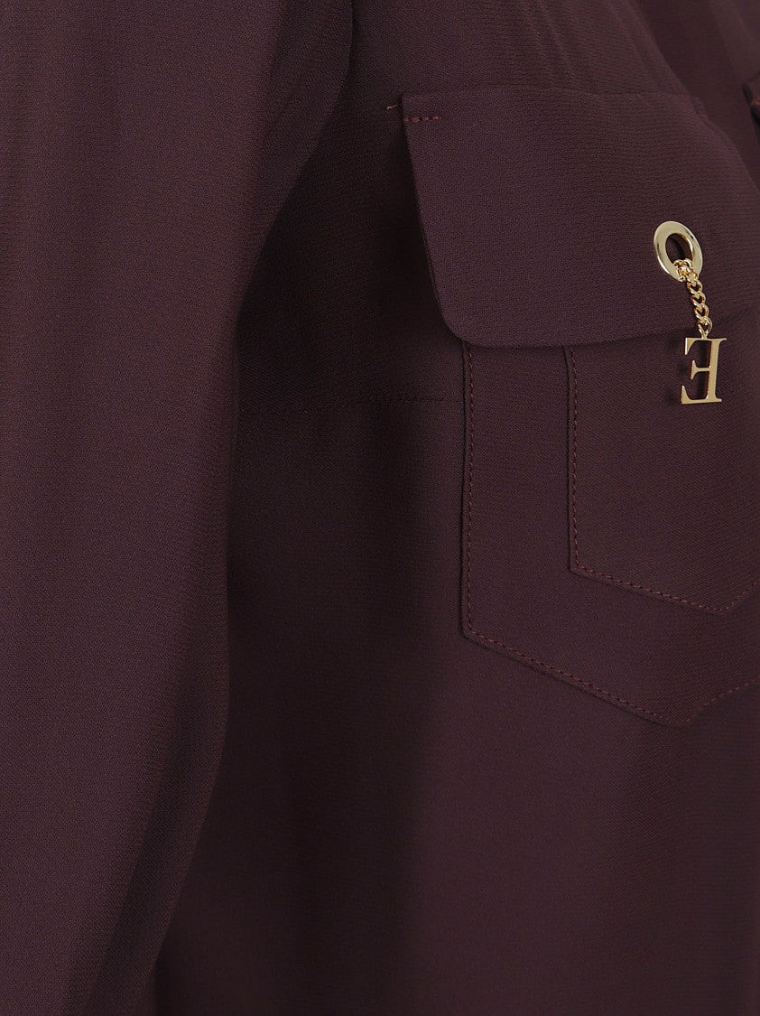 Elisabetta Franchi Compact-Weave Viscose Georgette Shirt