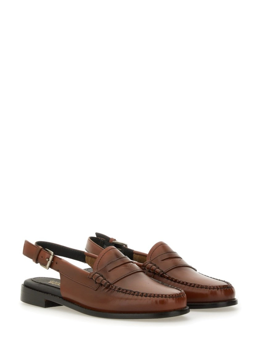 G.H. Bass Moccasin Weejun With Traditional Stitching And Low Heel