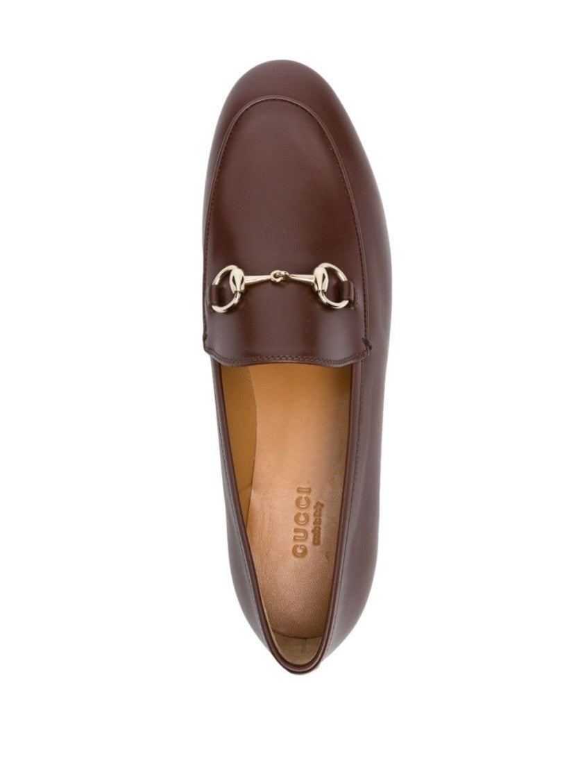 Gucci Brown Smooth Grain Calf Leather Jordaan Loafers