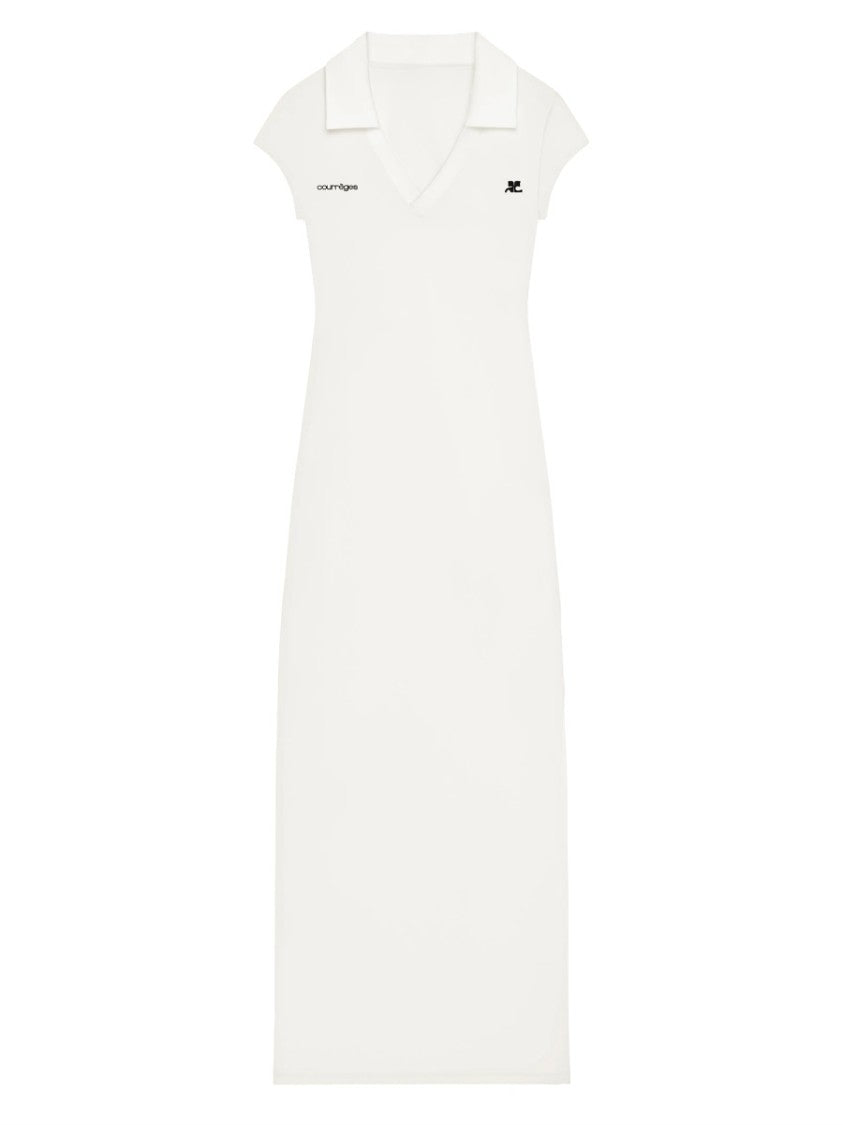 Courrèges Long Polo Shirt Side Slit Day Dress