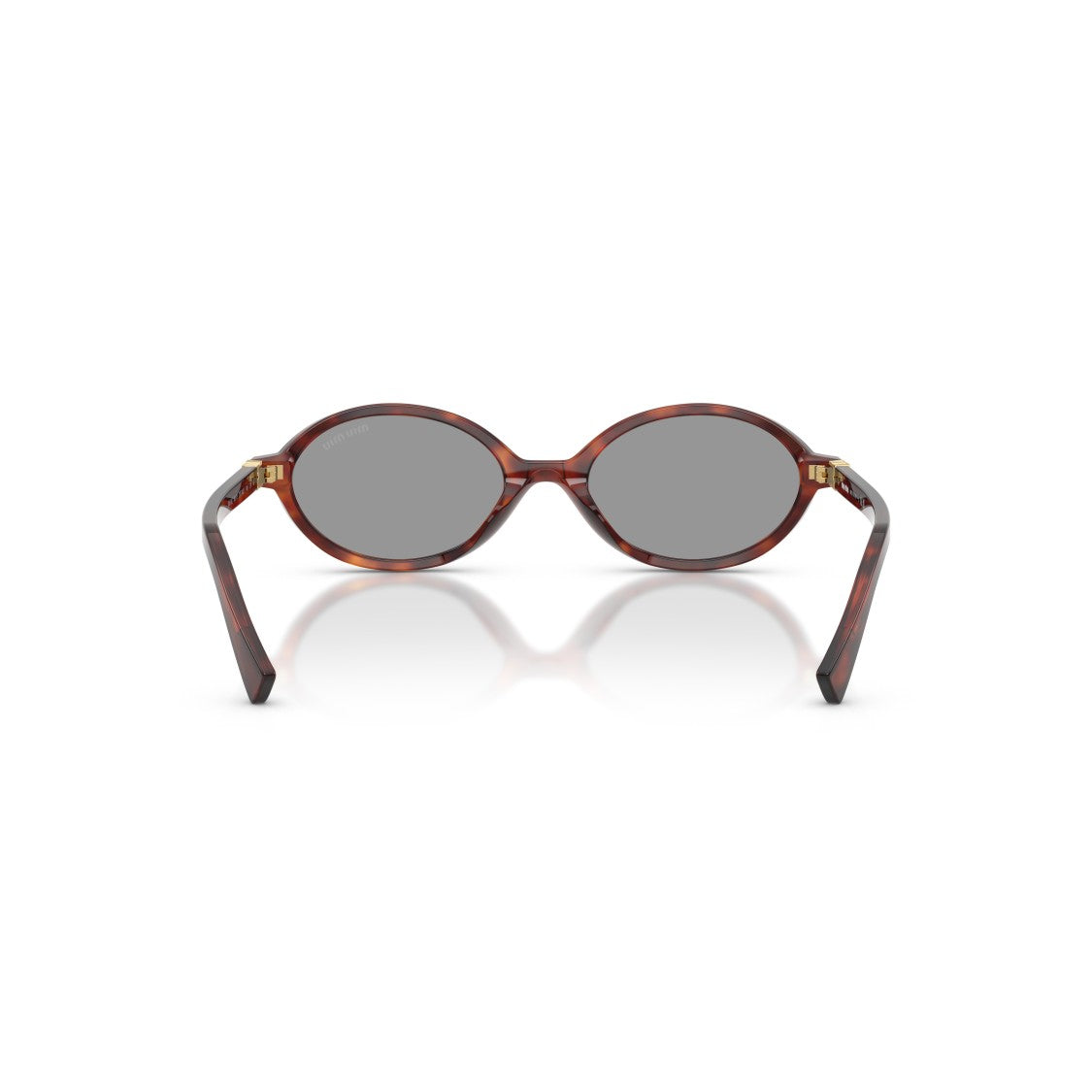 Miu Miu 0Mu 04Zs Tortoiseshell Oval Frame Sunglasses