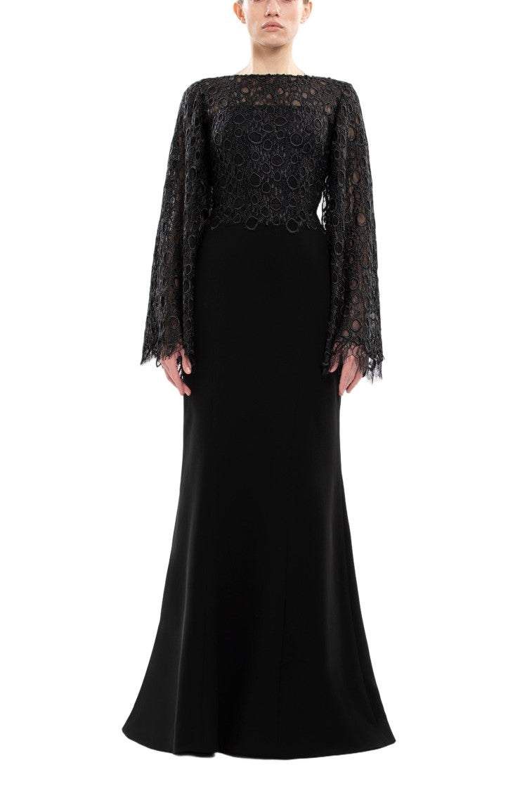 Saiid Kobeisy Long Guipurre Dress