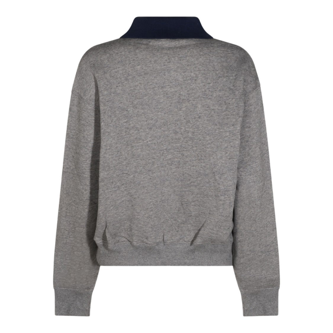 Polo Ralph Lauren Heather Grey Knit Sweater With Contrasting Collar