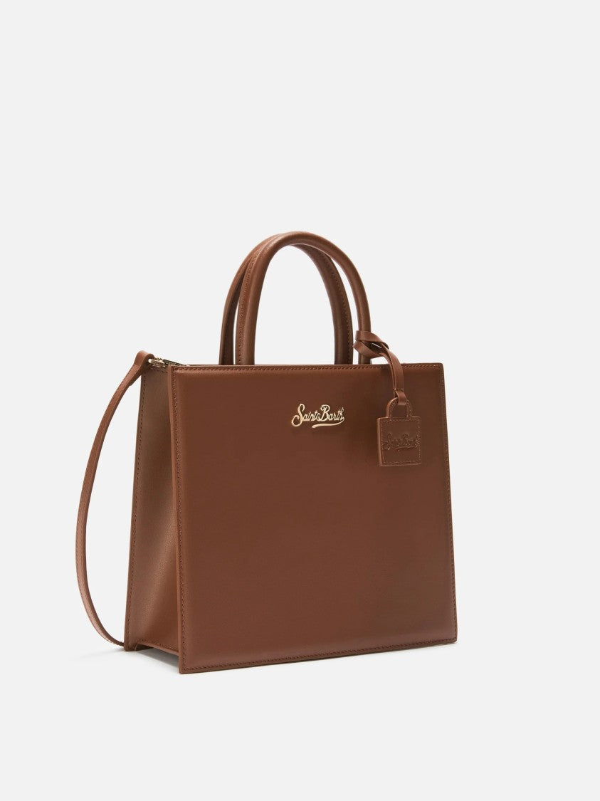 Mc2 Saint Barth Versatile Midi Tote Bag In Calf Leather