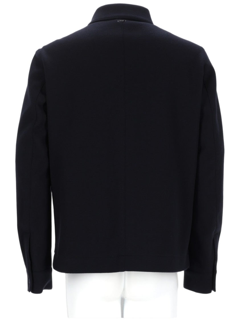 Herno Structured Minimalist Jacket With Snap Button Closure