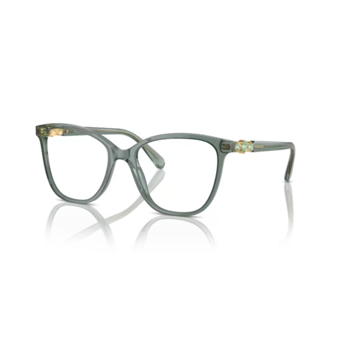 Swarovski 0Sk2020 Translucent Green Acetate Cat-Eye Eyeglasses