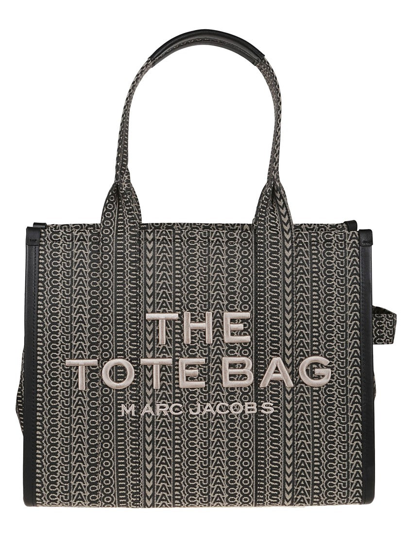 Marc Jacobs Structured Monogram Tote With Leather Handles