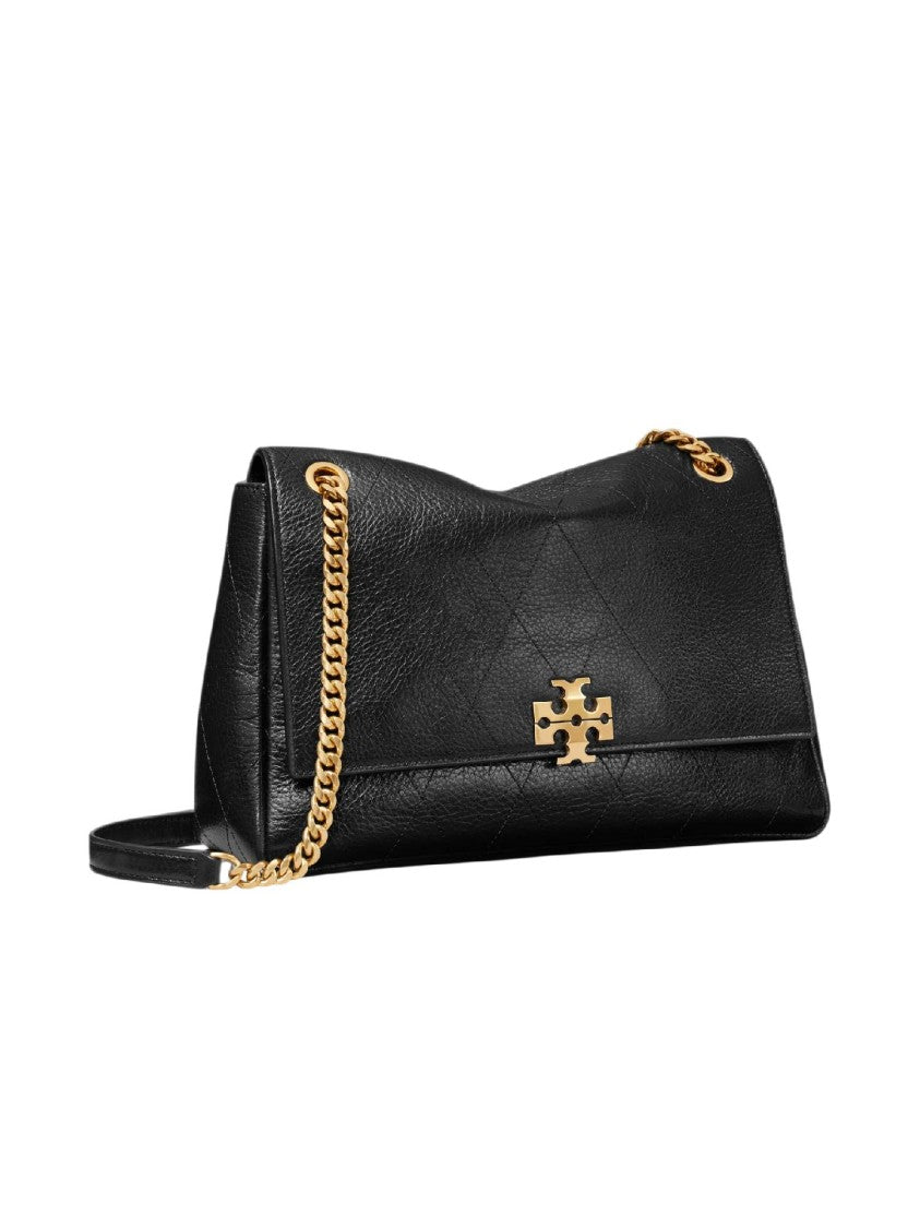 Tory Burch Charlie Gold Chain Quilted Leather Shoulder Bag