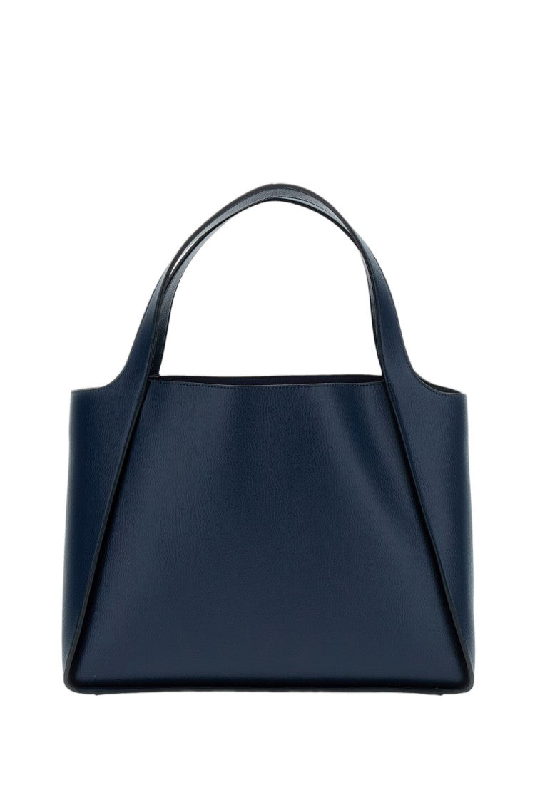 Stella Mccartney Blue Logo Tote Eco Vegan Leather Bag