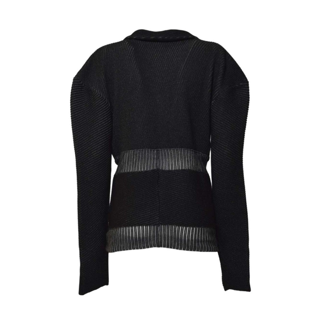 Mirco Giovannini Sleek Structured Black Jacket With Front Closure And Long Sleeves