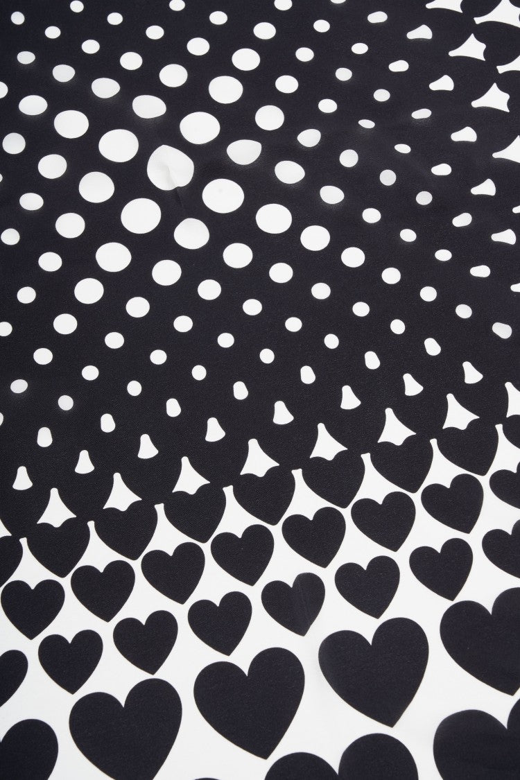 Moschino Silk Scarf With Heart Print