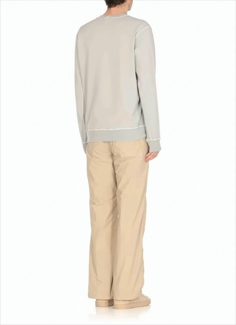 Stone Island Long-Sleeve Crewneck Shirt With Subtle Logo Patch