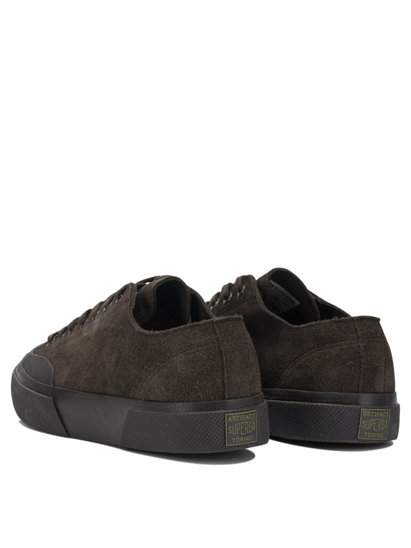 Superga Suede Leather Slip-On Sneakers