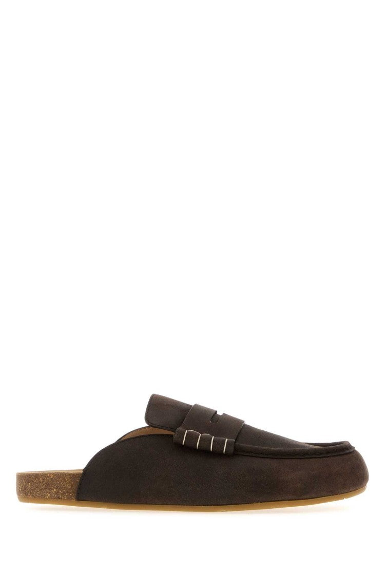 J. W. Anderson Brown Leather Stitch Slippers