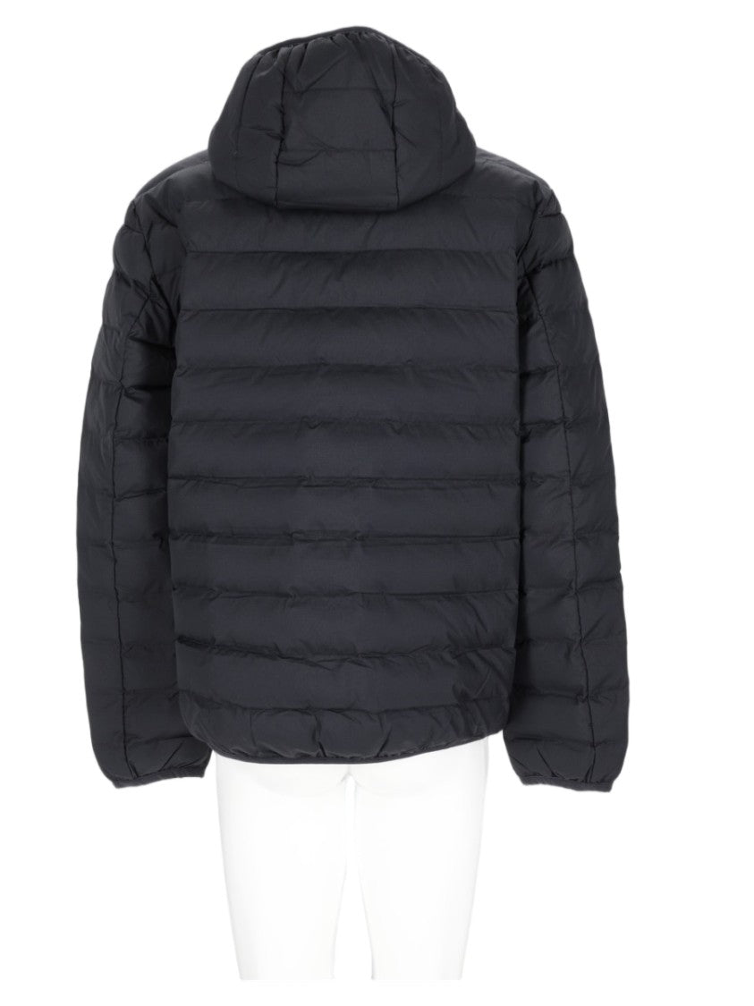 Fred Perry Black Quilted Hooded Recycled Polyamide Jacket