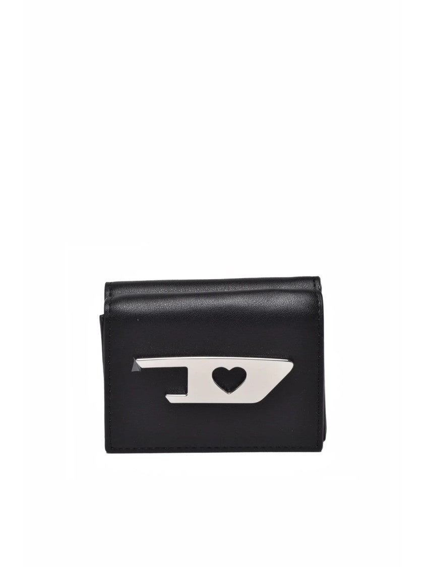 Diesel Black Polyurethane Folded Wallet