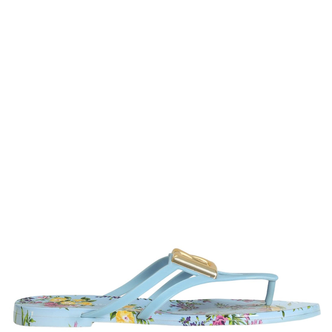 Dolce & Gabbana Flat Beach Sandals With Floral Print