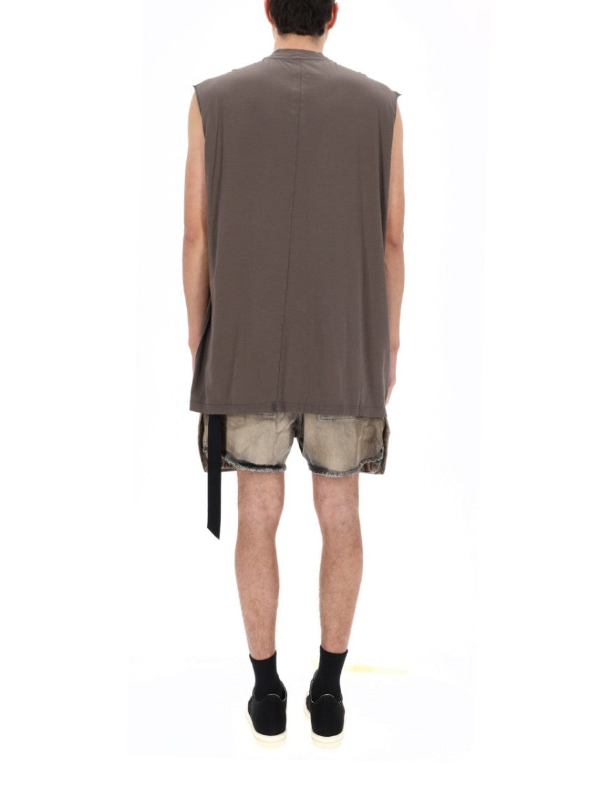 Drkshdw By Rick Owens Tarp-T Oversized Asymmetrical Strap Cotton Tank