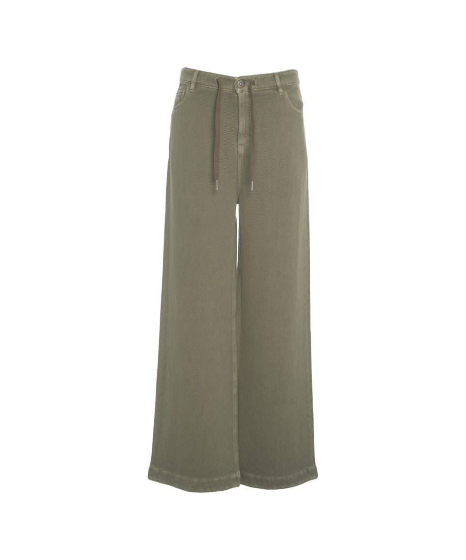 Golden Goose Wide Leg Trousers With Drawstring Waist