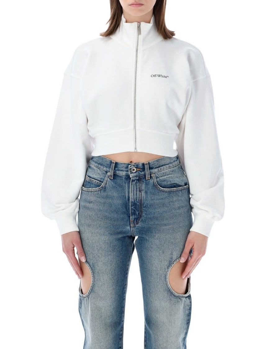 Off-White Flower Crop Floral Arrow Hoodie