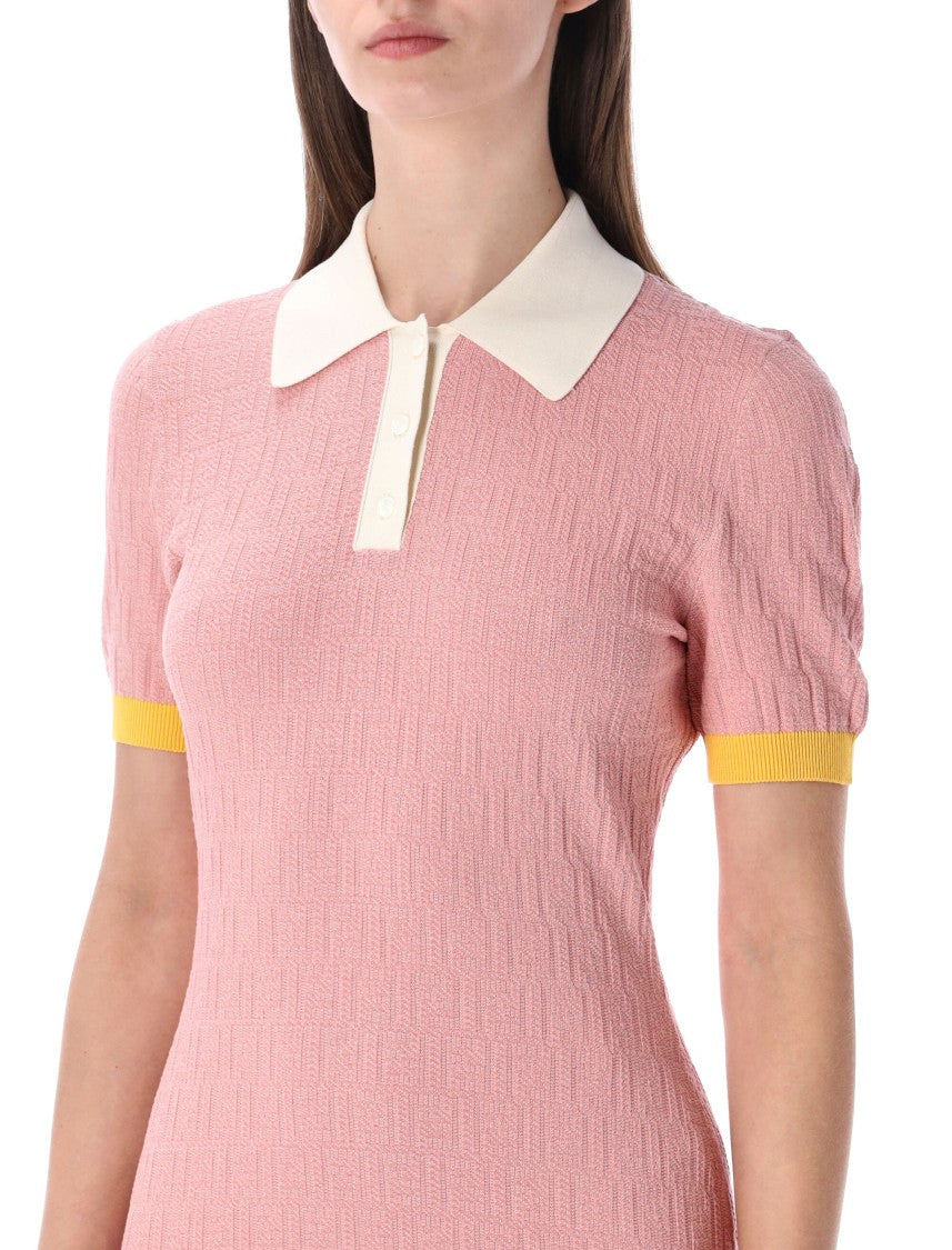Fendi Ff Jacquard Cotton-Silk Mini Dress