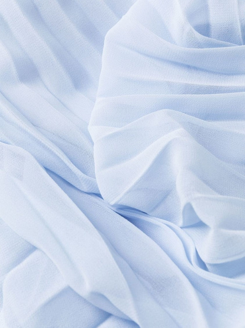 Self-Portrait Blue Chiffon Maxi Dress