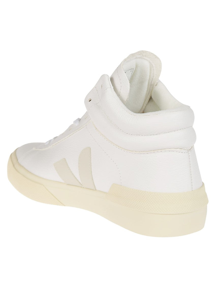 Veja High-Top Sneakers In Chromefree Leather With Design