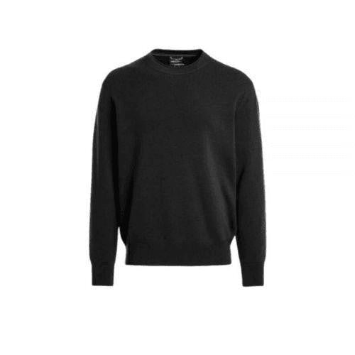 Parajumpers Crew Neck Knit Black Sweater With Ribbed Cuffs And Hem