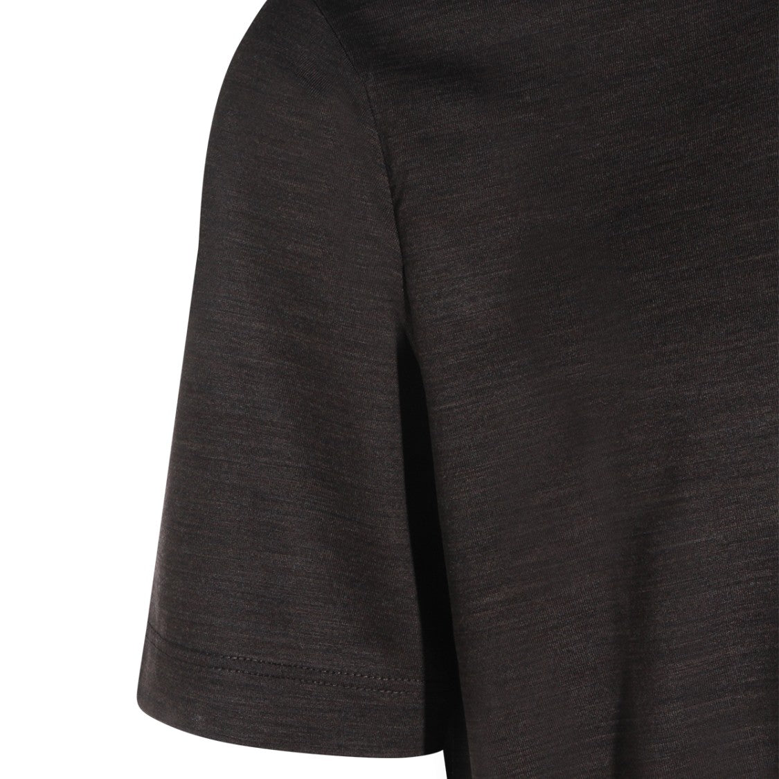 Marco Pescarolo Short-Sleeved Brown Crew Neck T-Shirt With Aesthetic