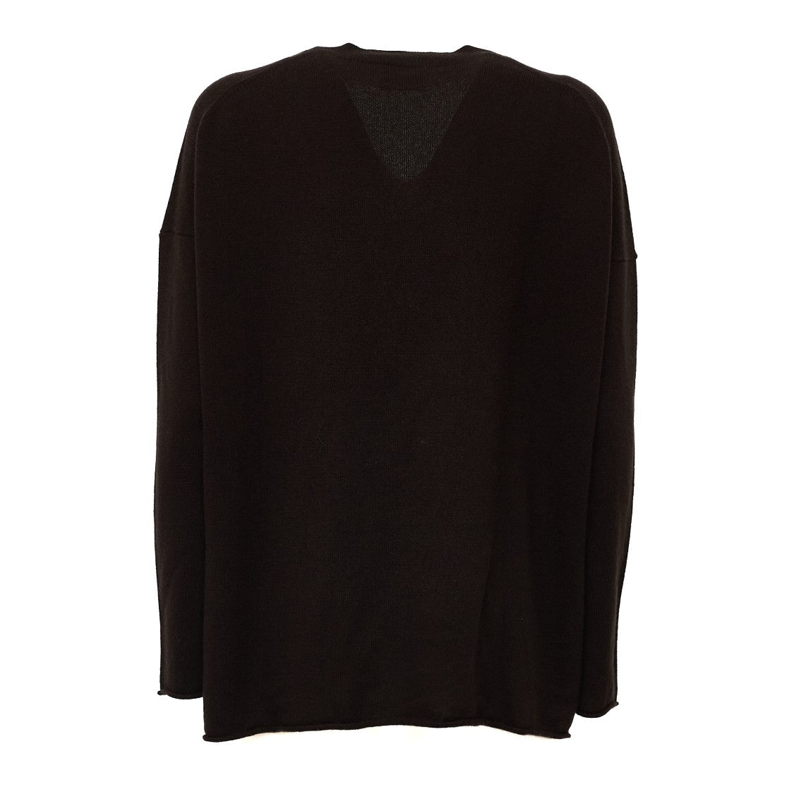 Allude V-Neck Oversized Side Slit Cashmere Sweater